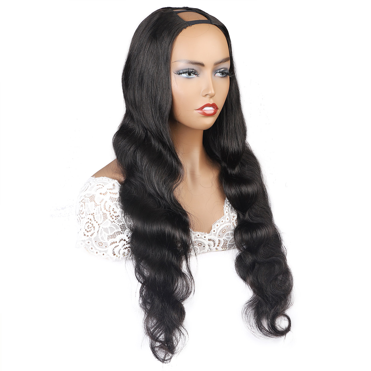 Ishow 2x4 U Part Wig Yaki Straight For Women All Ages Body Loose Deep None Lace Wigs Brazilian Virgin Human Hair Wigs Water Curly Natural Color 8-26in
