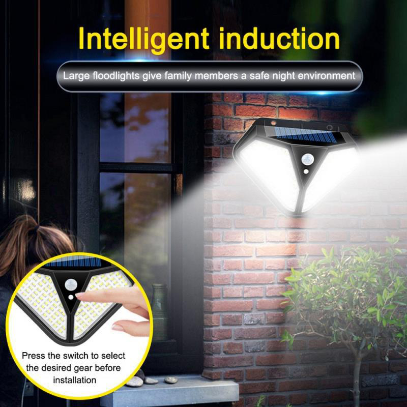 Solar Flood Lights Motion Sensor Wall Light Outdoor Waterproof Yard Security Lamp LED Solar Light for Outdoor Garden Street Patio