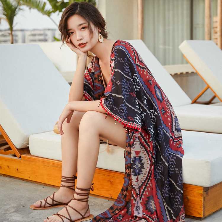 Video scene shooting seaside holiday beach is prevented bask in clothes Thailand snow spinning Bohemian long cardigan restoring, Burgundy
Video scene shooting seaside holiday beach is prevented bask in clothes Thailand snow spinning Bohemian long cardigan restoring, Burgundy