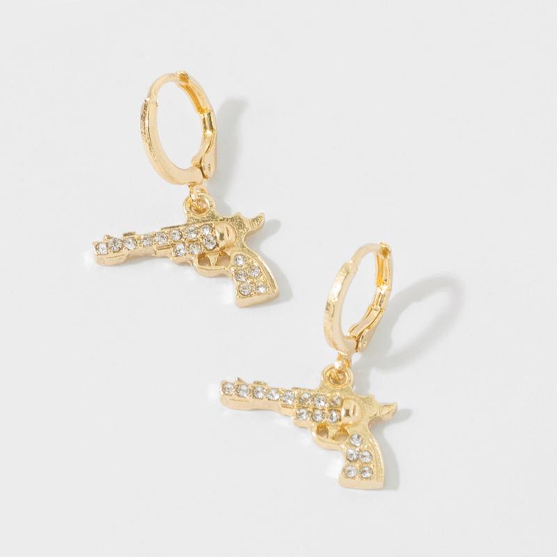 New Rhinestone Simulated Gun Earrings Female Pendant Earing Women Fashion Korean Jewelry Arms Circle Hoop Earings E596
New Rhinestone Simulated Gun Earrings Female Pendant Earing Women Fashion Korean Jewelry Arms Circle Hoop Earings E596