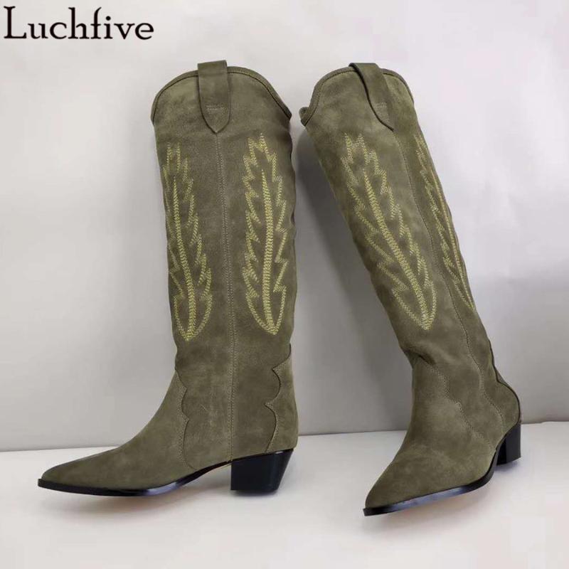 Design Suede Long Boots For Women Sexy Pointy Toe Winter Boots Square Heels Army Green Shoes Woman Runaway Femme
Design Suede Long Boots For Women Sexy Pointy Toe Winter Boots Square Heels Army Green Shoes Woman Runaway Femme