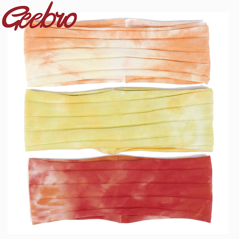 Geebro Women Ribbed Tie Dye headband Hairbands Multi-color Soft Elastic Cotton Headwear For ladies Girls Tuban hair Accessories
Geebro Women Ribbed Tie Dye headband Hairbands Multi-color Soft Elastic Cotton Headwear For ladies Girls Tuban hair Accessories