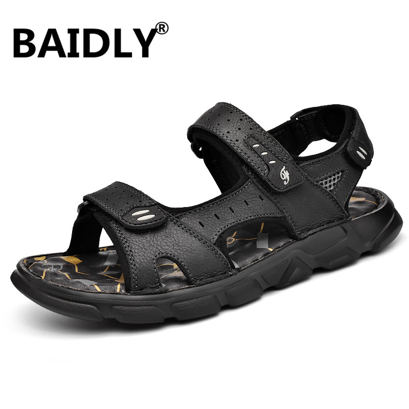 Male Shoes Genuine Leather Men Sandals Summer Beach Sandals Man Fashion Outdoor Casual Sneakers Big Size Zapatos De Hombre, Black
Male Shoes Genuine Leather Men Sandals Summer Beach Sandals Man Fashion Outdoor Casual Sneakers Big Size Zapatos De Hombre, Black