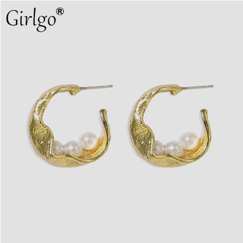 Girlgo Wave Hoop Earrings For Women Simulated Pearls Metal Hot Sale Elegant Punk Statement Wholesale Wedding Party Gifts Friend
Girlgo Wave Hoop Earrings For Women Simulated Pearls Metal Hot Sale Elegant Punk Statement Wholesale Wedding Party Gifts Friend