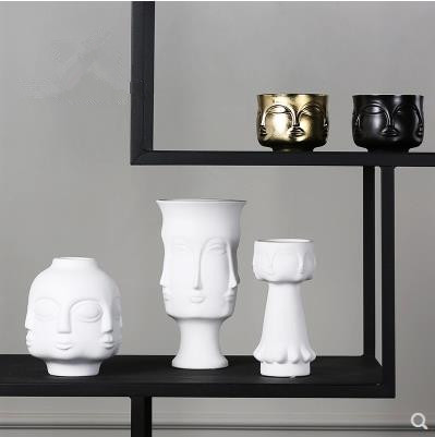 Ceramic face model vase, creative art crafts, home desk decoration, modern furnishings gifts
Ceramic face model vase, creative art crafts, home desk decoration, modern furnishings gifts