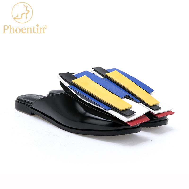 Phoentin Bohemian Mules colorful slippers for woman low heel shoes ladies fashion outdoor slipper 2020 summer FT1071, Black
Phoentin Bohemian Mules colorful slippers for woman low heel shoes ladies fashion outdoor slipper 2020 summer FT1071, Black