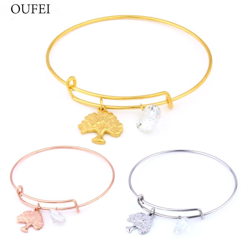 OUFEI Wholesale Zircon Tree Of Life Bracelets Bangles For Women Stainless Steel Adjustable Bracelet Fashion Bangles Jewelry 2020
OUFEI Wholesale Zircon Tree Of Life Bracelets Bangles For Women Stainless Steel Adjustable Bracelet Fashion Bangles Jewelry 2020
