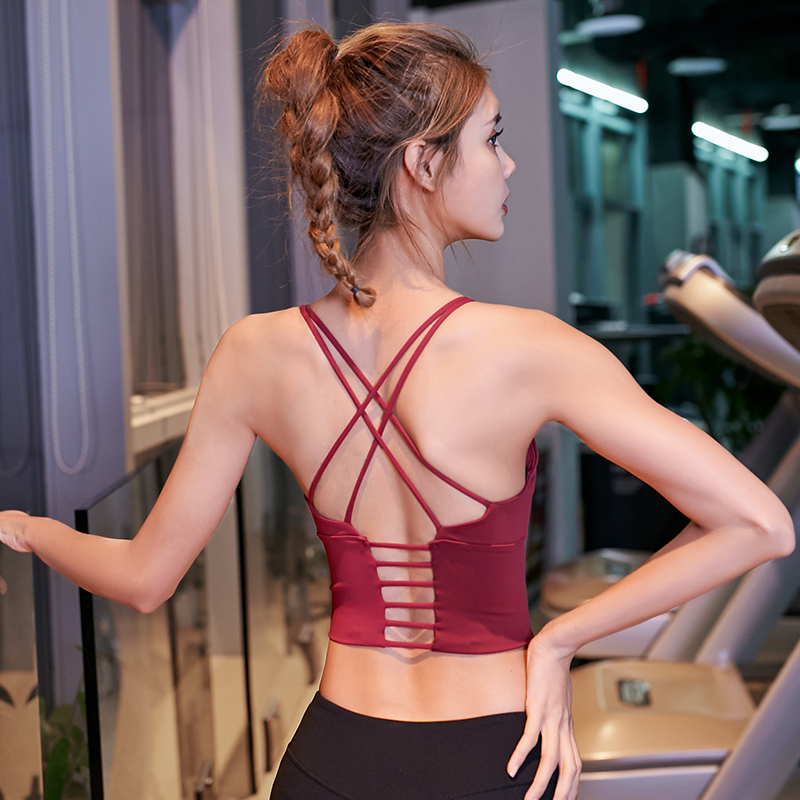Women Yoga Top Sexy Cross straps With Chest Pad Yoga Vest Quick-drying Running Fitness Sports Vest Sports Underwear Top Bra, Bx257
Women Yoga Top Sexy Cross straps With Chest Pad Yoga Vest Quick-drying Running Fitness Sports Vest Sports Underwear Top Bra, Bx257