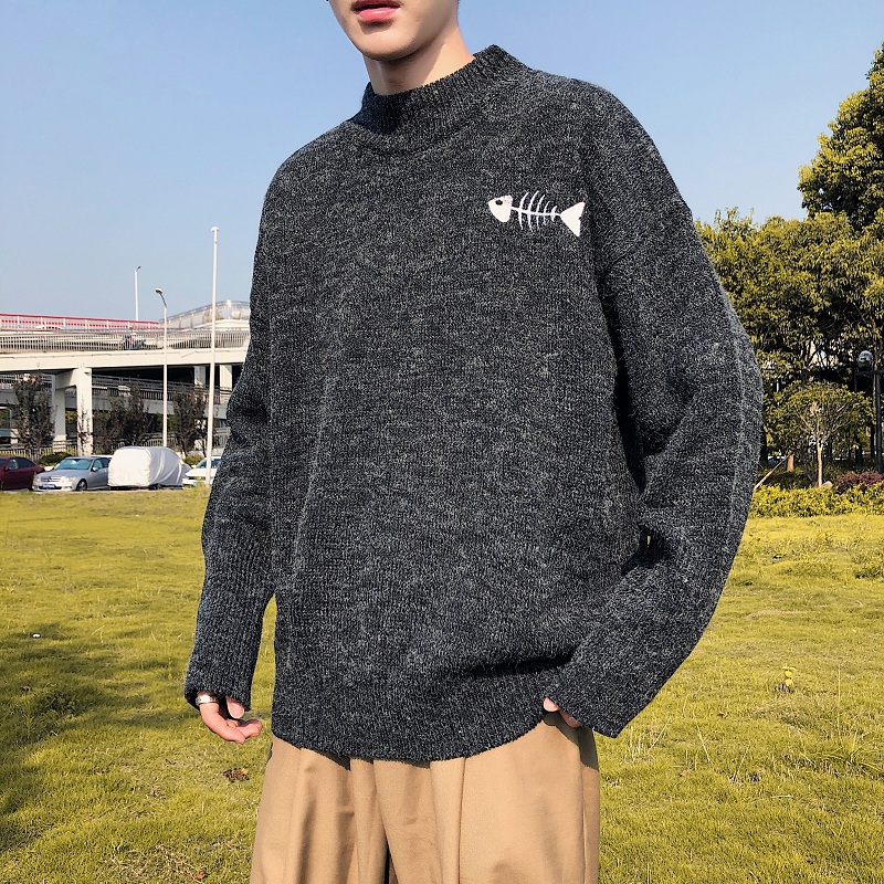 Winter Sweater Male Korean Version Trend Personality Men Sweater Students Ins Port Wind Bf Loose Embroidery Bottoming Sweaters, 02
Winter Sweater Male Korean Version Trend Personality Men Sweater Students Ins Port Wind Bf Loose Embroidery Bottoming Sweaters, 02
