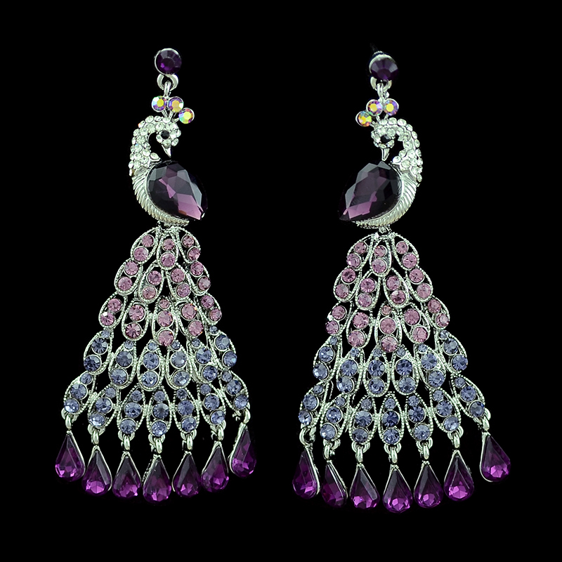 Colorful Crystal Tassel Earrings for Women Bridal Long Peacock Dangle Drop Earing 2020 Fashion Female Wedding India Jewelry Gift
Colorful Crystal Tassel Earrings for Women Bridal Long Peacock Dangle Drop Earing 2020 Fashion Female Wedding India Jewelry Gift
