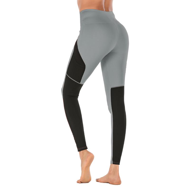 Workout Gym Tight High Waist Sports Pants Women Anti-sweat Soft Fitness Yoga Leggings Pants Running Pocket #20