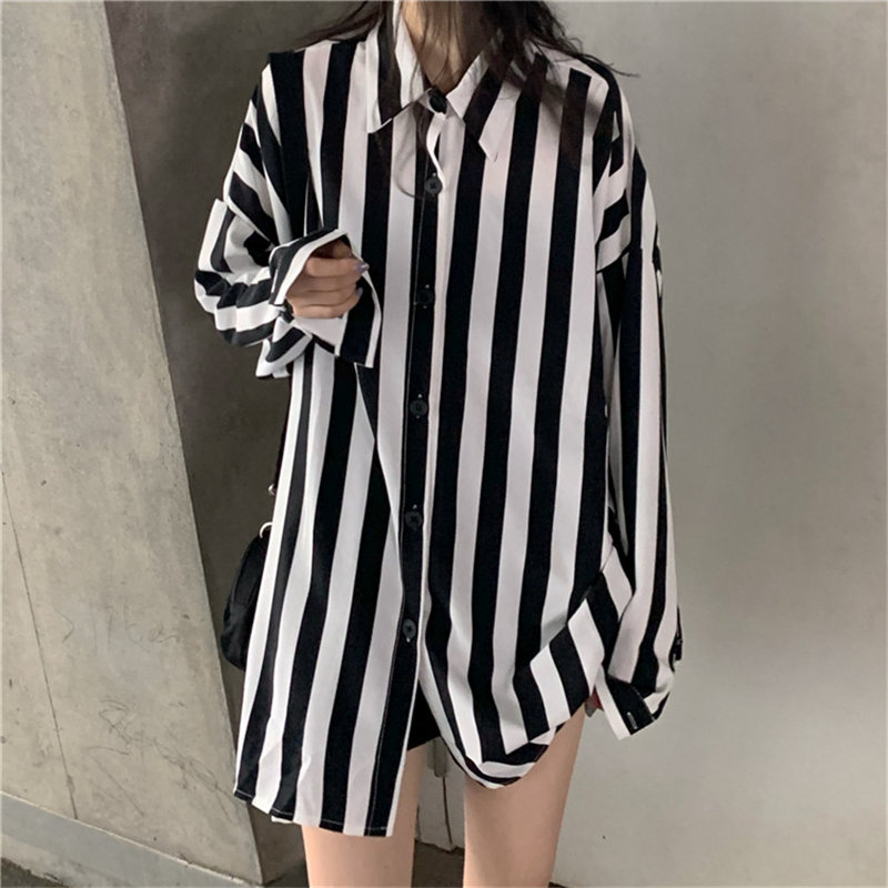 All-Match Chic Striped High Quality Stylish Leisure Office Lady Loose Geometric Women Casual Brief Girls Shirts, Photo color
All-Match Chic Striped High Quality Stylish Leisure Office Lady Loose Geometric Women Casual Brief Girls Shirts, Photo color