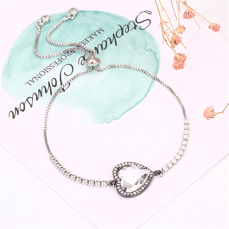 Modern Stylish Fiiona Heart-shaped Adjustable Charms Bracelets Copper Micro Pave CZ DIY Chain Bracelets For Women or girl
Modern Stylish Fiiona Heart-shaped Adjustable Charms Bracelets Copper Micro Pave CZ DIY Chain Bracelets For Women or girl