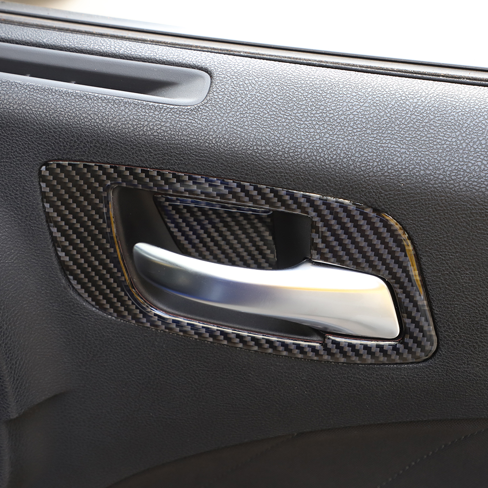 8 PCS ABS Door Handle Trims Sticker Carbon Fiber for Dodge Charger 2011-2019 Auto Interior Accessories