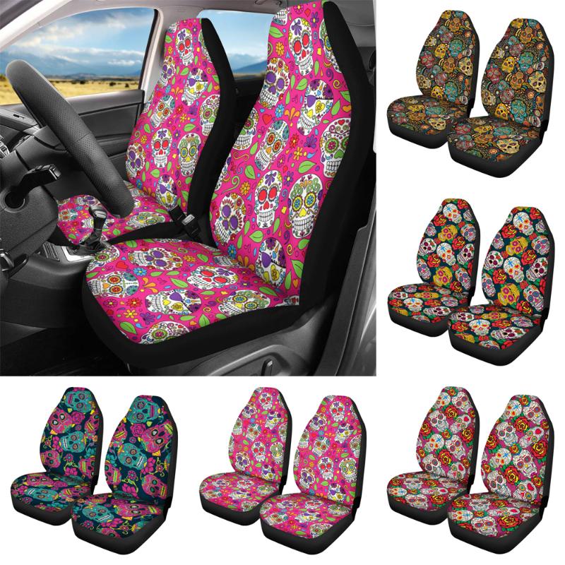 HUGSIDEA 2pcs set Car Seat Covers Universal Automobile Protector Red Sugar Skulls Pattern Anti Dust Cloth Interior Accessories
HUGSIDEA 2pcs set Car Seat Covers Universal Automobile Protector Red Sugar Skulls Pattern Anti Dust Cloth Interior Accessories