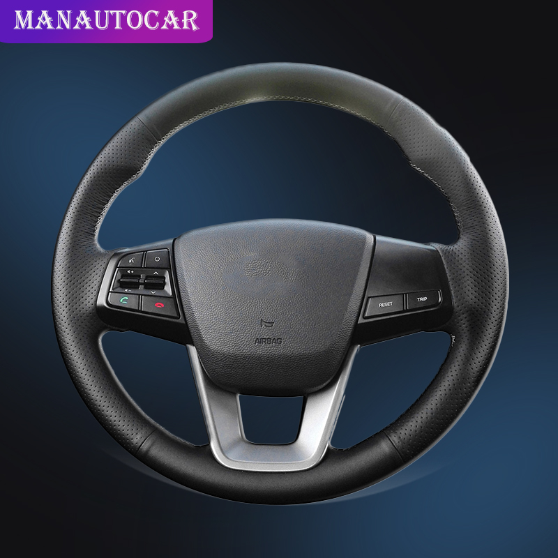 Car Braid On The Steering Wheel Cover for ix25 2014-2020 Creta 2020 2020 Auto Cover Interior Car-styling 
Car Braid On The Steering Wheel Cover for ix25 2014-2020 Creta 2020 2020 Auto Cover Interior Car-styling
