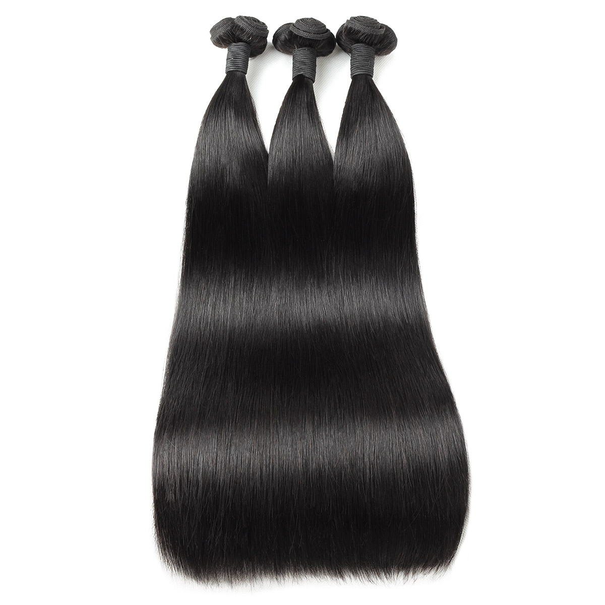 Ishow Funmi Hair 100A Double Drawn Straight Human Hair Bundles 3/4 PCS Brazilian Peruvian Malaysian Indian Hair Extensions for Women All Ages 8-28inch