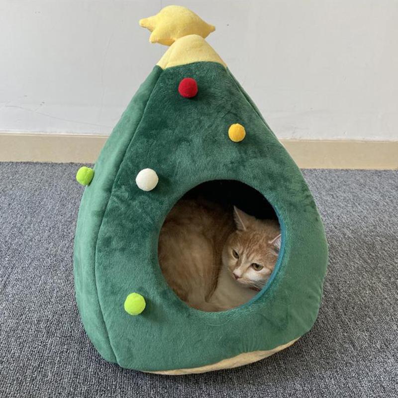 Pet Dog Cat House Kennel Puppy Kitten Cave Warm Sleeping Bed Christmas Tree Shape Winter Warm Bed New Year Ornament, As pic
Pet Dog Cat House Kennel Puppy Kitten Cave Warm Sleeping Bed Christmas Tree Shape Winter Warm Bed New Year Ornament, As pic