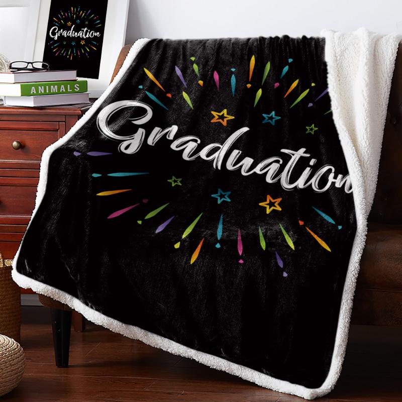 BIGHOUSES Throw Blanket Graduation Season Fireworks Stars Black Fleece Blankets Personalized Blankets Bedclothes
BIGHOUSES Throw Blanket Graduation Season Fireworks Stars Black Fleece Blankets Personalized Blankets Bedclothes