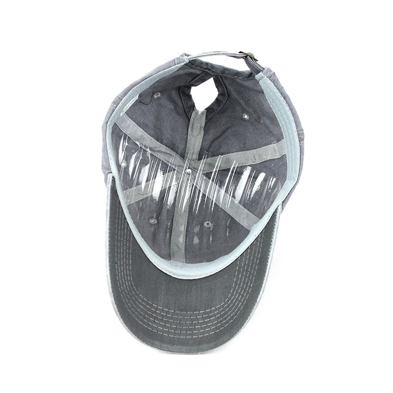 Ponytail Baseball Cap Messy Hats For Women Washed Cotton Snapback Caps Casual Summer Sun Visor Female Outdoor Sport Hat