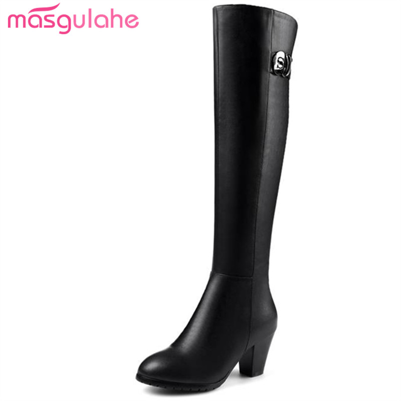 Masgulahe over the knee boots female round toe genuine leather boots woman zipper winter womens shoes large size 34-42, Black
Masgulahe over the knee boots female round toe genuine leather boots woman zipper winter womens shoes large size 34-42, Black