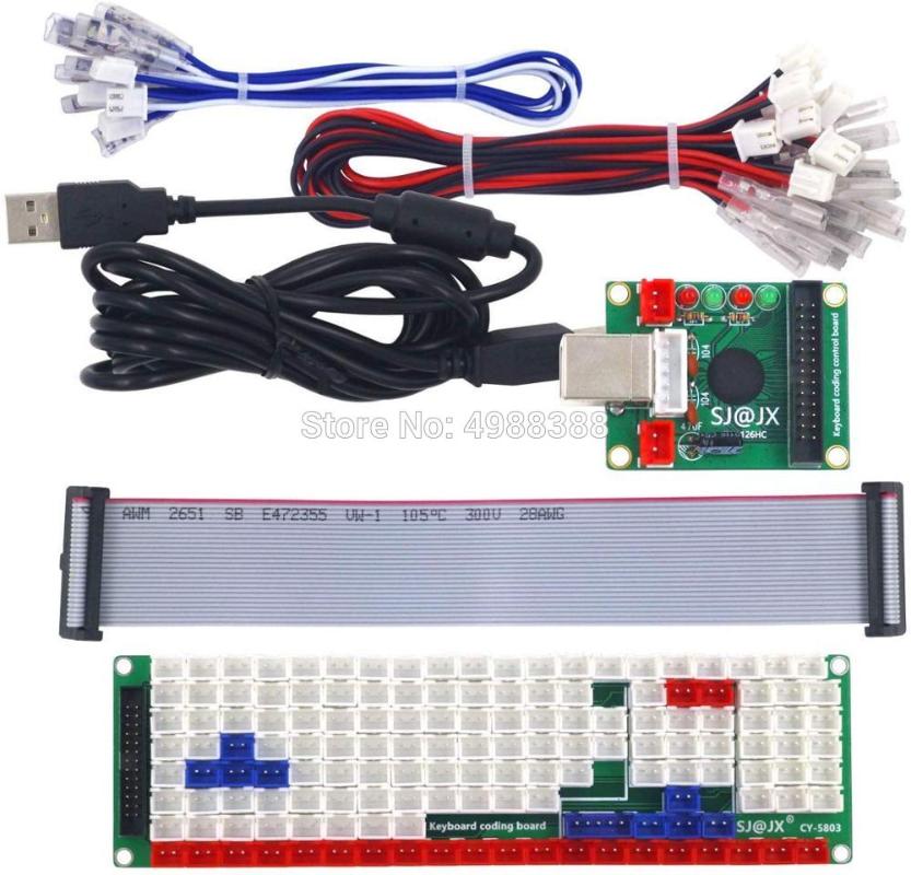 Development Keyboard Encoder Board Game Controller DIY LED Keyboard Development Board Media Music USB Encoder 104 Keys Arcade DI
Development Keyboard Encoder Board Game Controller DIY LED Keyboard Development Board Media Music USB Encoder 104 Keys Arcade DI