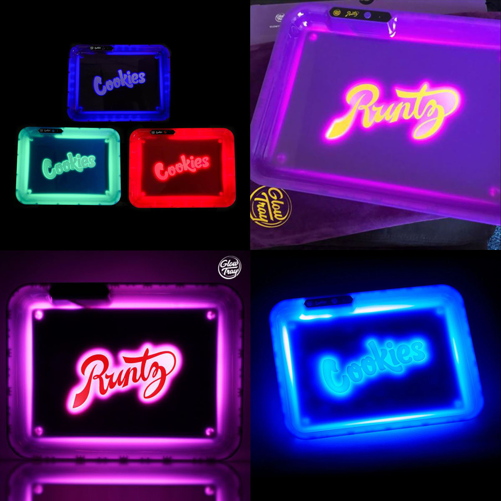 Newest Cookies Tray Runtz Glow Tray LED Rolling Glow Light Up Rechargeable Auto Party Mode Rolling Trays Multi Colored Metal Glowtray
Newest Cookies Tray Runtz Glow Tray LED Rolling Glow Light Up Rechargeable Auto Party Mode Rolling Trays Multi Colored Metal Glowtray