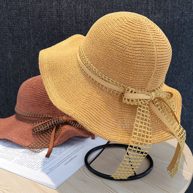 Korea Women Knitted Sun Hats Sweet Bow Knot Big Brimmed Hat Elegant Solid Lady Visor Caps Bomber Cap All Match Beach Summer, Pink
Korea Women Knitted Sun Hats Sweet Bow Knot Big Brimmed Hat Elegant Solid Lady Visor Caps Bomber Cap All Match Beach Summer, Pink