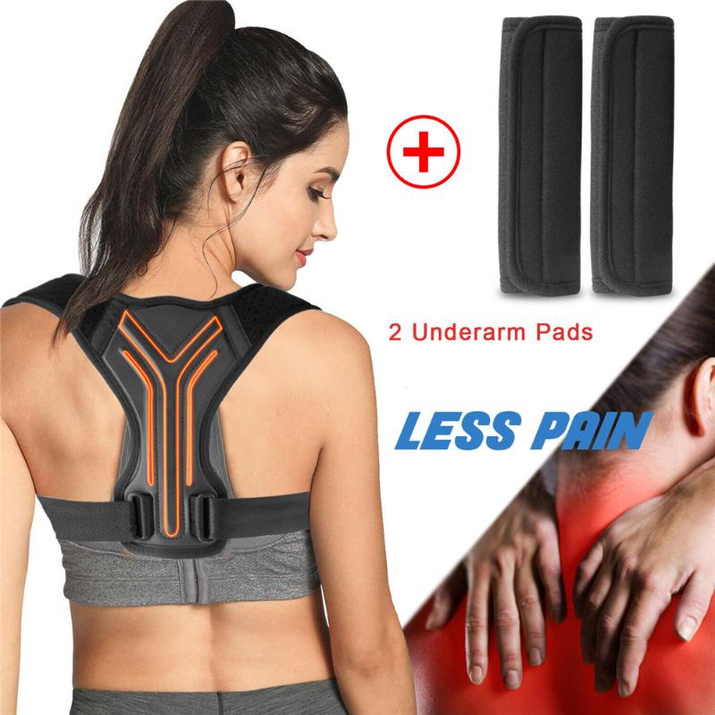 Brace Support Belt Adjustable Back Shoulder Posture Corrector with Shoulder Pads Women Men Clavicle Spine Back Correction Belt, Black
Brace Support Belt Adjustable Back Shoulder Posture Corrector with Shoulder Pads Women Men Clavicle Spine Back Correction Belt, Black
