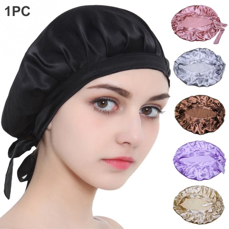 Women Head Cover Natural Silk Night Cap Adjustable Lightweight Breathable Sleeping Head Cover Soft Hair Lace-up Free Size
Women Head Cover Natural Silk Night Cap Adjustable Lightweight Breathable Sleeping Head Cover Soft Hair Lace-up Free Size