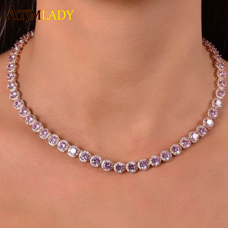 pink pinky Iced out bling hip hop cz tennis necklace jewelry sparking 5A round cz paved women girls wedding choker necklace
pink pinky Iced out bling hip hop cz tennis necklace jewelry sparking 5A round cz paved women girls wedding choker necklace