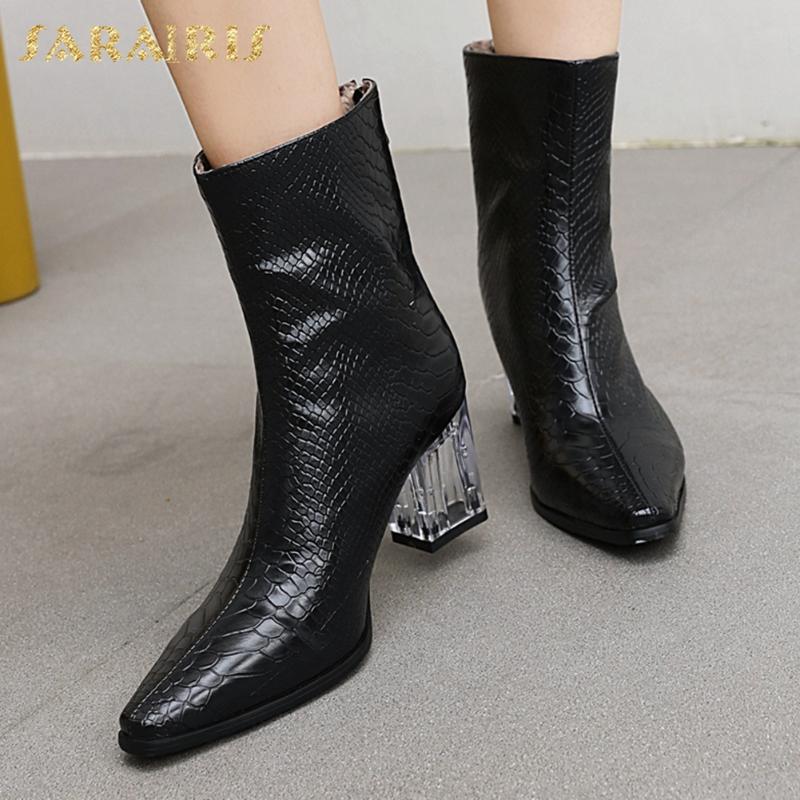 Sarairis Fashion New Plus Size 48 Thick High Heels Ankle Boots Woman Shoes Zip Up Clear Heel Fashion INS Shoes Ladies Boots, Gold short plush
Sarairis Fashion New Plus Size 48 Thick High Heels Ankle Boots Woman Shoes Zip Up Clear Heel Fashion INS Shoes Ladies Boots, Gold short plush