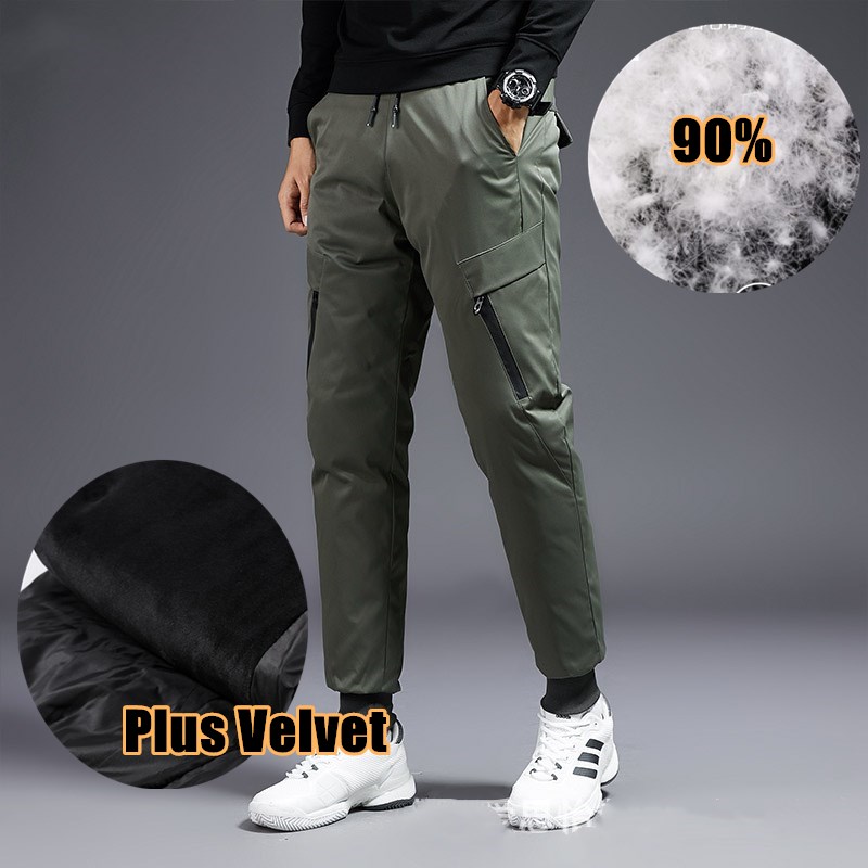 Plus Velvet Thick Down Cotton Pants Men Winter Windproof Warm Trousers Outdoor Waterproof Thermal Skiing Hiking Cargo Down Pants, Black
Plus Velvet Thick Down Cotton Pants Men Winter Windproof Warm Trousers Outdoor Waterproof Thermal Skiing Hiking Cargo Down Pants, Black