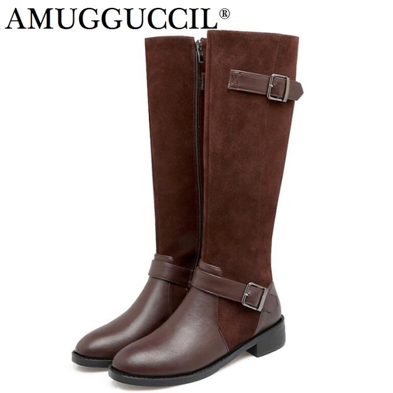 Cow Suede Black Brown Zip Buckle Fashion Knee High Autumn Winter Lady Females Womens Boots X1690
Cow Suede Black Brown Zip Buckle Fashion Knee High Autumn Winter Lady Females Womens Boots X1690
