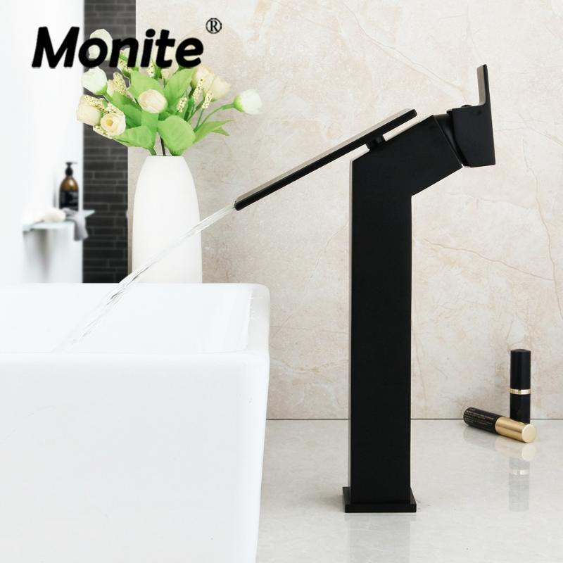Monite New Design Waterfall Bathroom Basin Faucet Matte Black Counter Top Water Mixer Tap Solid Brass Wash Basin Sink Faucet
Monite New Design Waterfall Bathroom Basin Faucet Matte Black Counter Top Water Mixer Tap Solid Brass Wash Basin Sink Faucet
