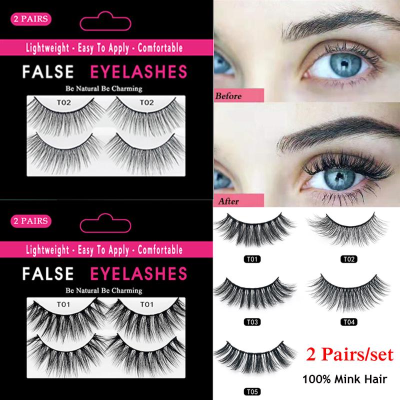2 Pairs 3D 100% Mink Hair False Eyelashes Wispies Fluffy Thick Long Eyelashes Handmade Full Strips Extension Eye Makeup Tools
2 Pairs 3D 100% Mink Hair False Eyelashes Wispies Fluffy Thick Long Eyelashes Handmade Full Strips Extension Eye Makeup Tools