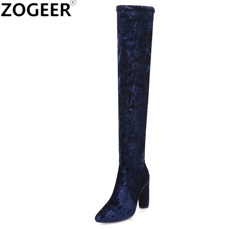 Fashion Velvet Women Boots Autumn Winter Party Nightclub Thigh High Boot Ladies Shoes High Heels Pointed Toe Over the Knee Boots, Black
Fashion Velvet Women Boots Autumn Winter Party Nightclub Thigh High Boot Ladies Shoes High Heels Pointed Toe Over the Knee Boots, Black