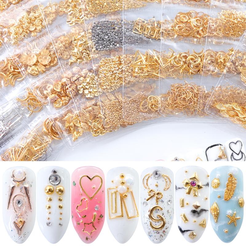 1Pack Metal Studs Nail Art Decoration Hollow Gold Rivet Frame Design 3D Alloy Sliders DIY Charm Nail Jewelry Accessories LA698-1
1Pack Metal Studs Nail Art Decoration Hollow Gold Rivet Frame Design 3D Alloy Sliders DIY Charm Nail Jewelry Accessories LA698-1