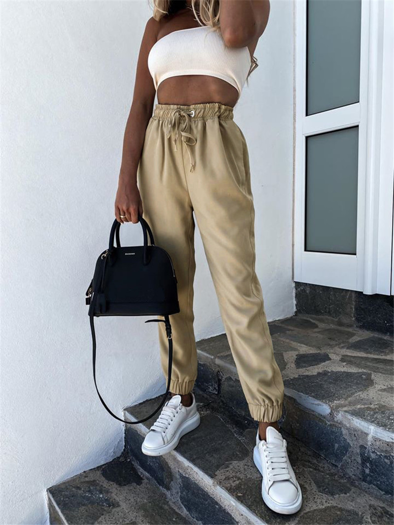 Women Sweatpant High Waist Joggers Hip Hop Dance Show Pant Baggy Casual Slim Fit Trousers Sportswear