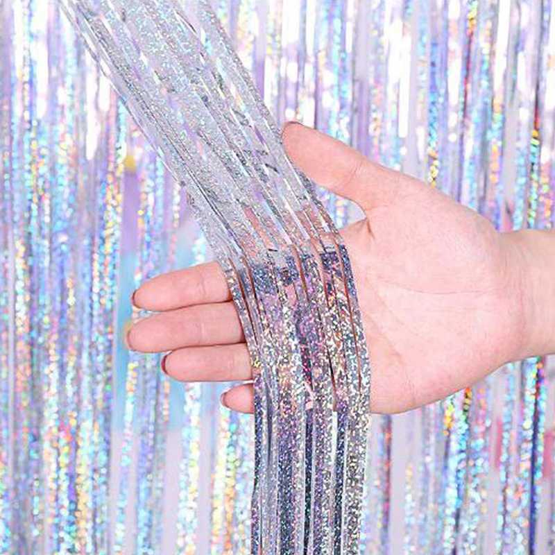 2M Metallic Foil Tinsel Fringe Curtain 2020 Merry Christmas Eve Party Decorations for Home Ornaments Happy New Year 2020 Xmas 
2M Metallic Foil Tinsel Fringe Curtain 2020 Merry Christmas Eve Party Decorations for Home Ornaments Happy New Year 2020 Xmas