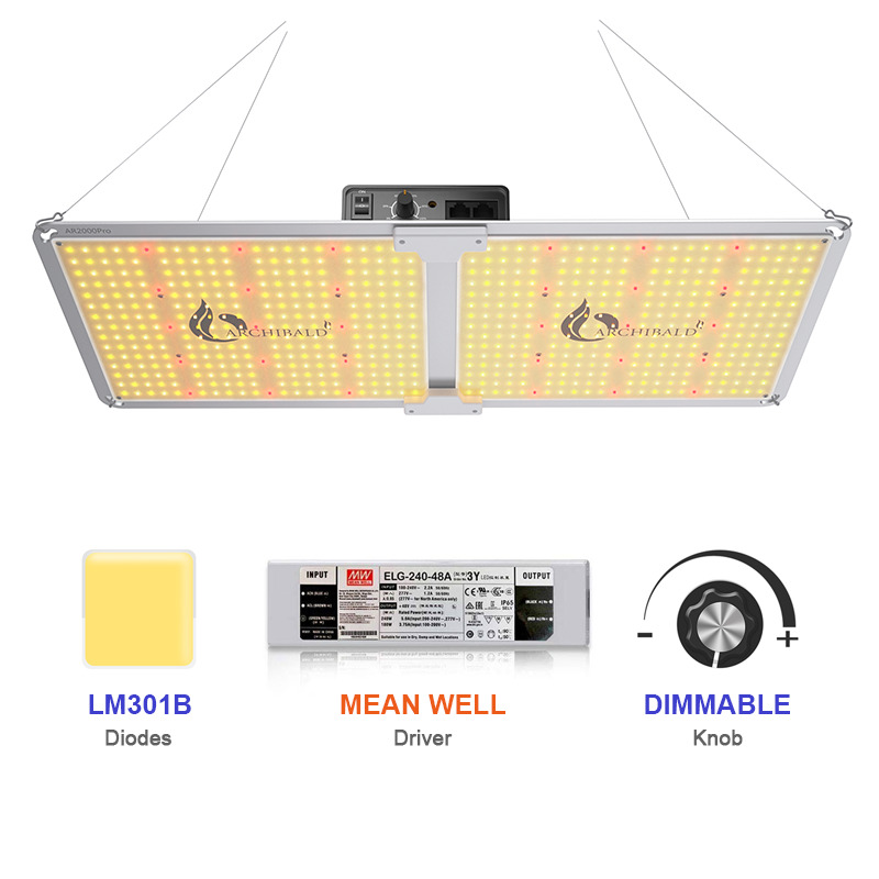 LED Plant Growth Light 606pcs LED Chip Full Spectrum Growth Light 3000K 5500K 660nm 220W Hydroponic Indoor Plant Tent Light AR2000Pro
LED Plant Growth Light 606pcs LED Chip Full Spectrum Growth Light 3000K 5500K 660nm 220W Hydroponic Indoor Plant Tent Light AR2000Pro