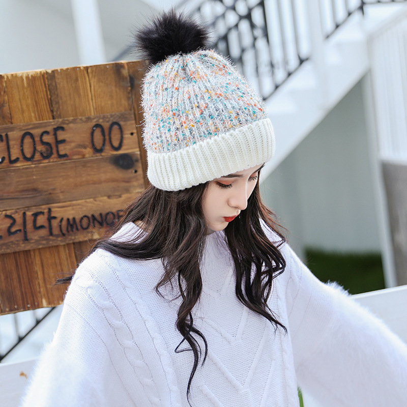 New Korean Version of The Tide Wild Plus Velvet Warm Autumn and Winter Cycling Ladies Sweet Cute Knitted Wool Cap Beanie, White
New Korean Version of The Tide Wild Plus Velvet Warm Autumn and Winter Cycling Ladies Sweet Cute Knitted Wool Cap Beanie, White