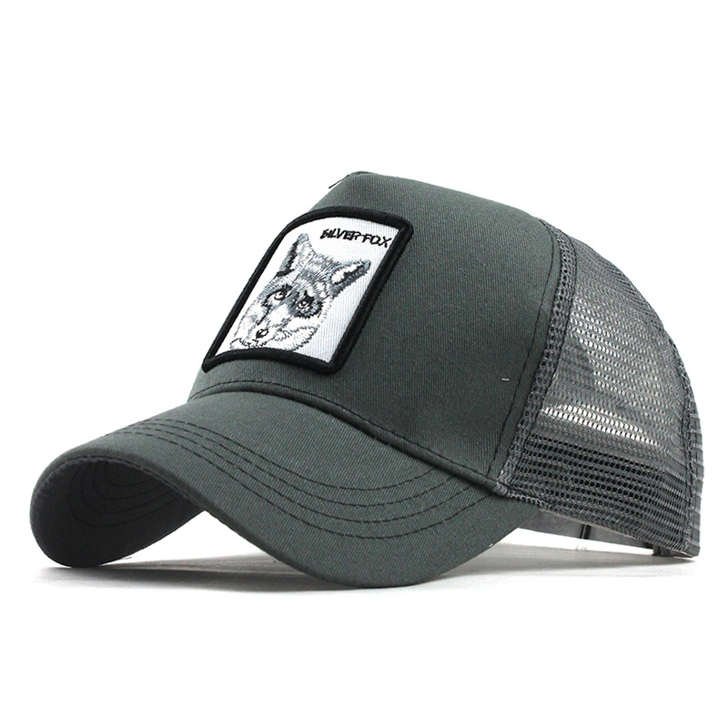 Fashion Animals Embroidery Baseball Caps Men Women Snapback Hip Hop Hat Summer Breathable Mesh Sun Unisex Streetwear Bone