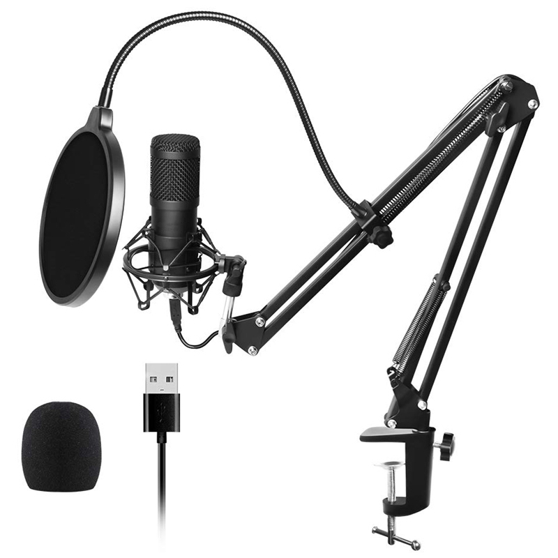 Usb Streaming Podcast Pc Microphone Professional Cardioid Condenser Mic Kit with Sound Card Boom Arm Mount Filter
Usb Streaming Podcast Pc Microphone Professional Cardioid Condenser Mic Kit with Sound Card Boom Arm Mount Filter