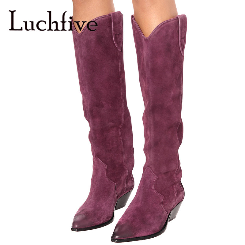 Western Style Dirty made Suede Leather Knee High Boots Slim Fit Slip on Winter Combat Shoes Women Long Boots, Black
Western Style Dirty made Suede Leather Knee High Boots Slim Fit Slip on Winter Combat Shoes Women Long Boots, Black