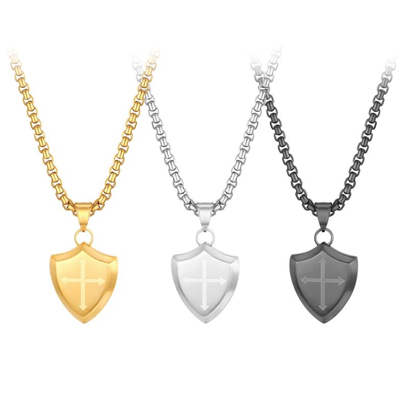 BONISKISS Mens Shield Armor of God Cross Necklace Stainless Steel Pendant Necklace Religious Prayer Accessories Jewelry
BONISKISS Mens Shield Armor of God Cross Necklace Stainless Steel Pendant Necklace Religious Prayer Accessories Jewelry