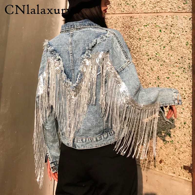 Women' Denim Jackets 2020 New Female bomber Jacket Women Jeans Jacket Outerwear Hot Fringed Beaded Denim Coat Girl, Light blue
Women' Denim Jackets 2020 New Female bomber Jacket Women Jeans Jacket Outerwear Hot Fringed Beaded Denim Coat Girl, Light blue