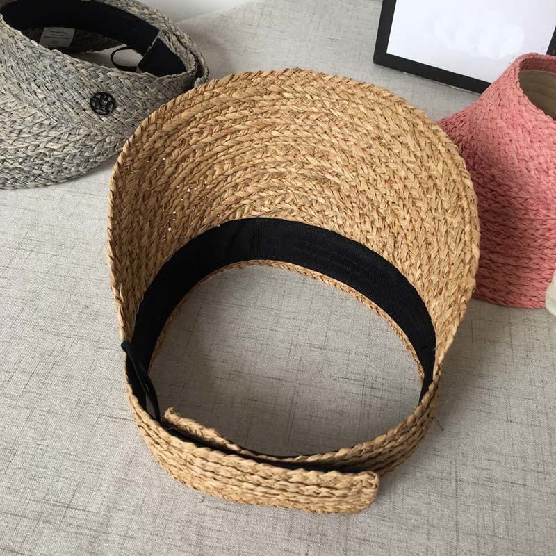 No hat M the prevent bask in summer travel lafite grass cap female han edition beach hat empty hat straw Visors T200103