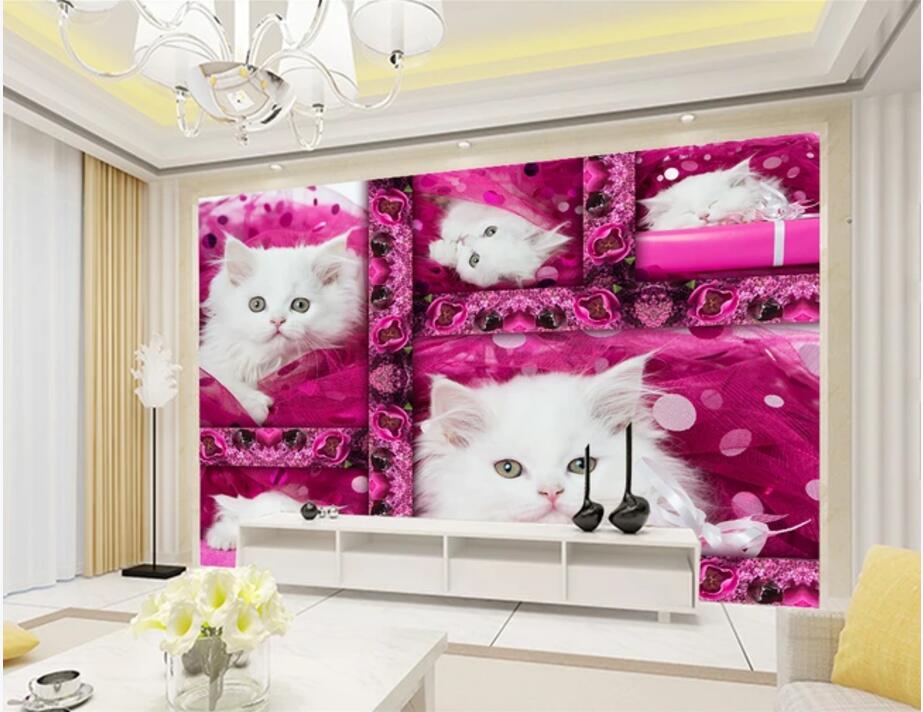 3d wallpaper custom photo mural on the wall Red cute kitten girl room home decor photo wallpaper for living room Home interior, Non-woven wallpaper
3d wallpaper custom photo mural on the wall Red cute kitten girl room home decor photo wallpaper for living room Home interior, Non-woven wallpaper