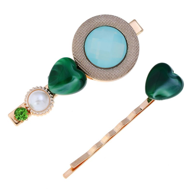 2Pcs/Set Vintage Love Heart Acetate Stone Hair Clip Ladies Round Circle Metal Alloy One Word Hairpin Faux Pearl Styling Barrette
2Pcs/Set Vintage Love Heart Acetate Stone Hair Clip Ladies Round Circle Metal Alloy One Word Hairpin Faux Pearl Styling Barrette